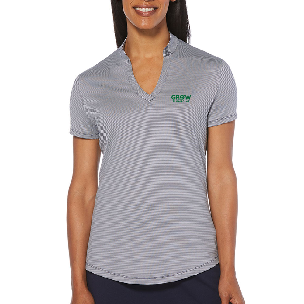 LADIES CALLAWAY FINE LINE STRIPE POLO